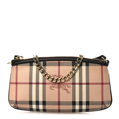 Burberry Haymarket Check Clara Pochette Chocolate 1 of 11