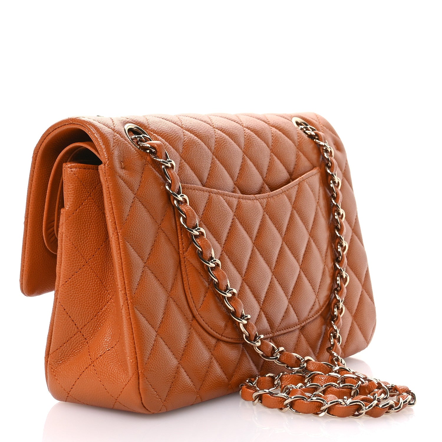 Chanel Caviar Quilted Medium Double Flap Light Brown 3 of 10