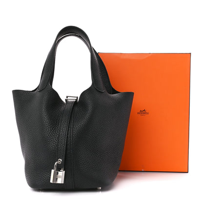 Hermes Taurillon Clemence Picotin Lock 18 PM Black 11 of 11