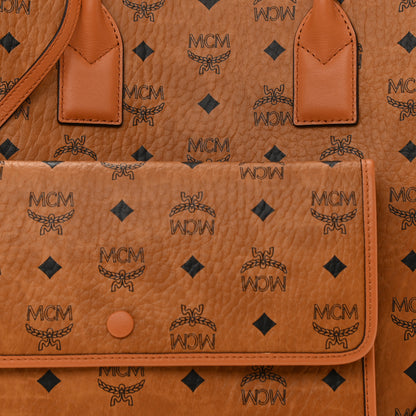 MCM Visetos Large Munich Tote Cognac 9 of 11