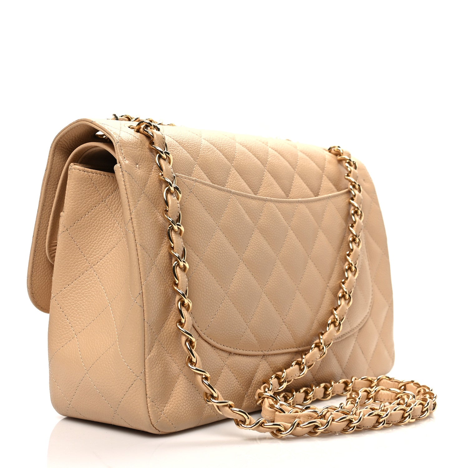 Chanel Caviar Quilted Jumbo Double Flap Beige Clair 3 of 12