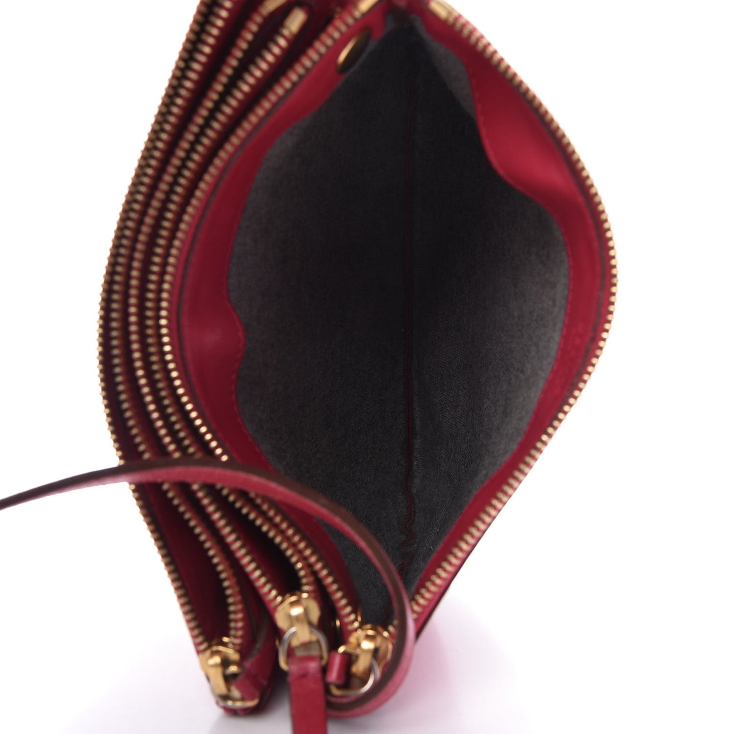 Lambskin Small Trio Crossbody Bag Fuchsia
