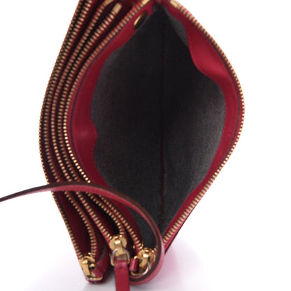Celine Lambskin Small Trio Crossbody Bag Fuchsia 6 of 13