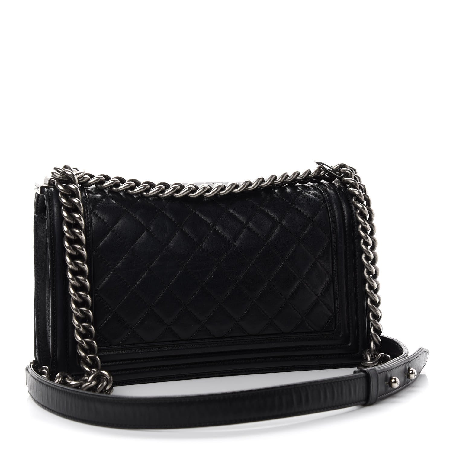 Chanel Lambskin Quilted Medium Boy Flap Black 3 of 10