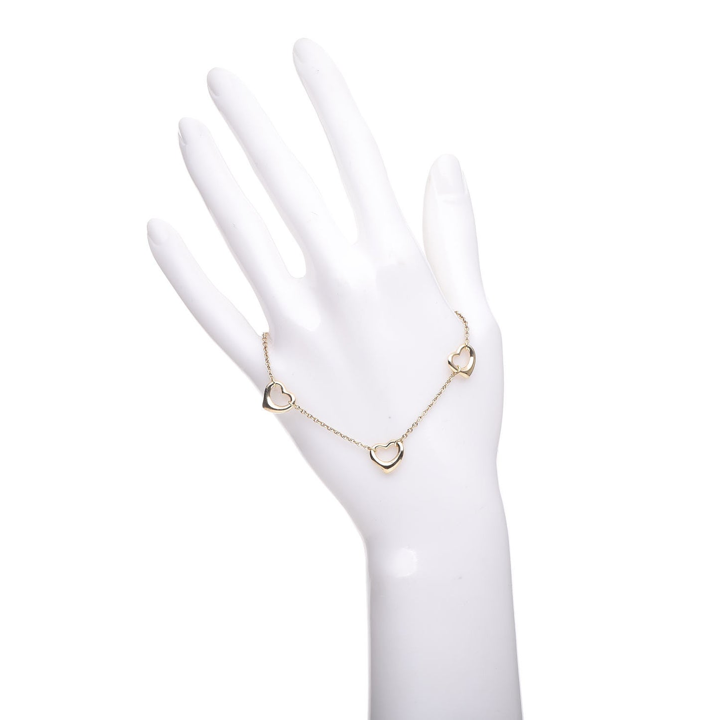 18K Yellow Gold Elsa Peretti 5 Open Heart Bracelet