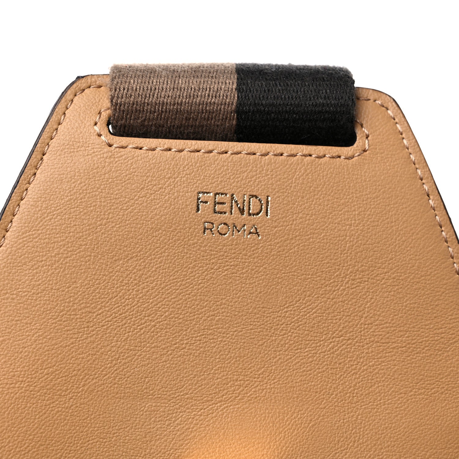 Fendi Vitello Grace Matte Mini Guitar Bag Miele Scuro 6 of 10