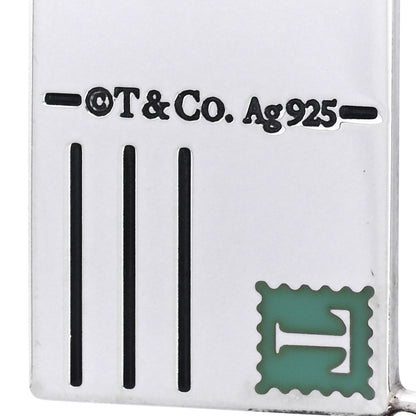 Tiffany Sterling Silver Enamel Milan Postcard Charm Blue 4 of 5