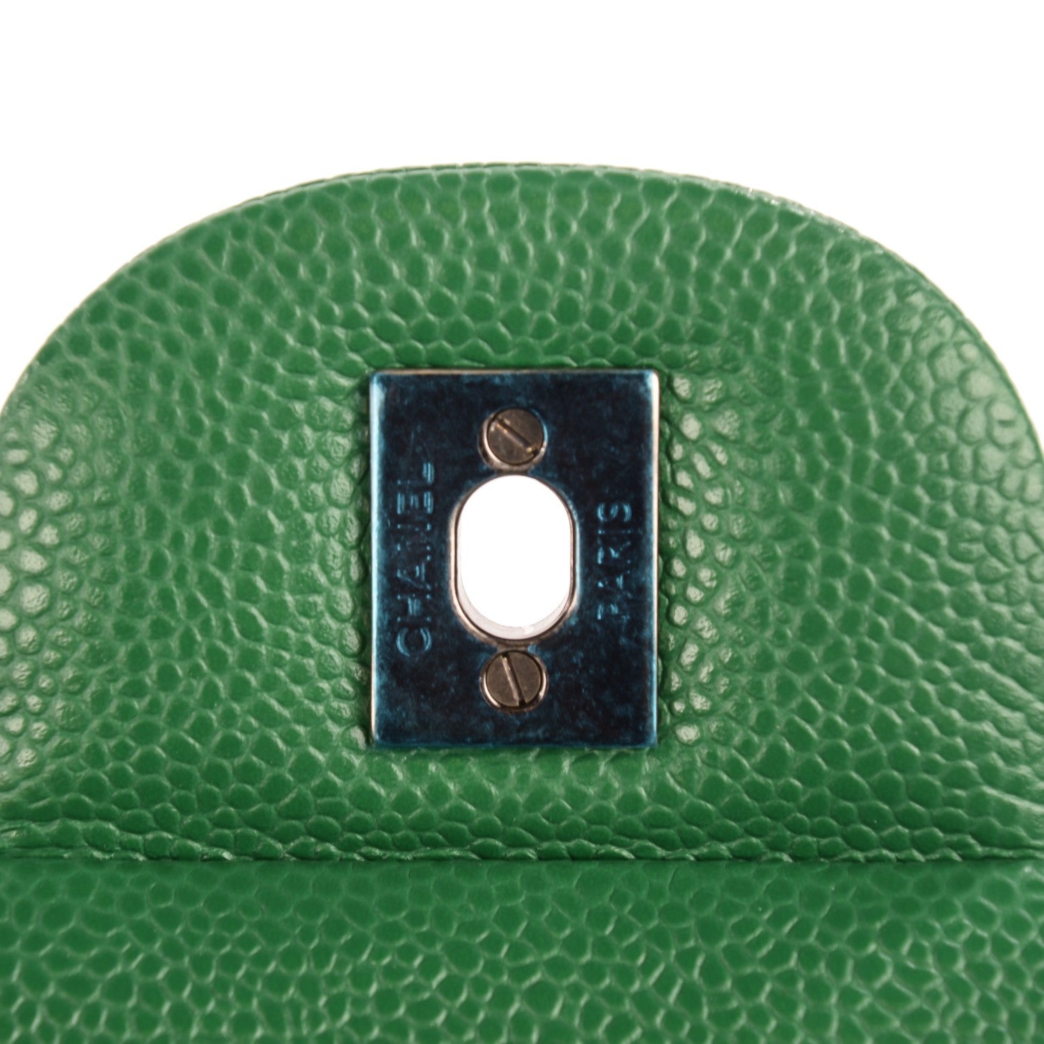 Chanel Caviar Quilted Jumbo Double Flap Green 6 of 8