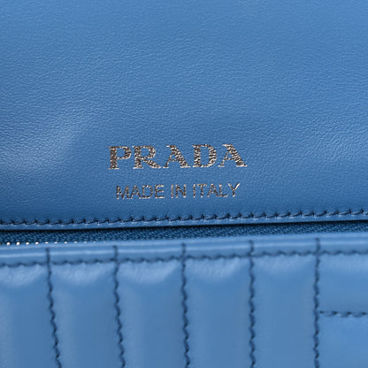 Prada Soft Calfskin Impunture Diagramme Small Chain Flap Shoulder Bag Astrale 6 of 9