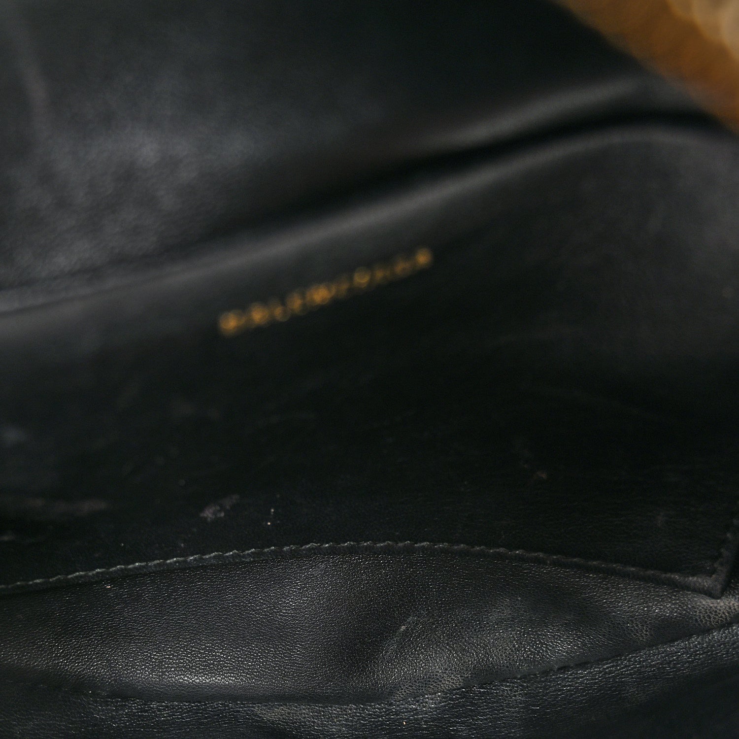 Balenciaga Crushed Velvet Logo Embossed XXS Souvenir Belt Bag Black 5 of 10