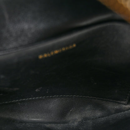 Balenciaga Crushed Velvet Logo Embossed XXS Souvenir Belt Bag Black 5 of 10