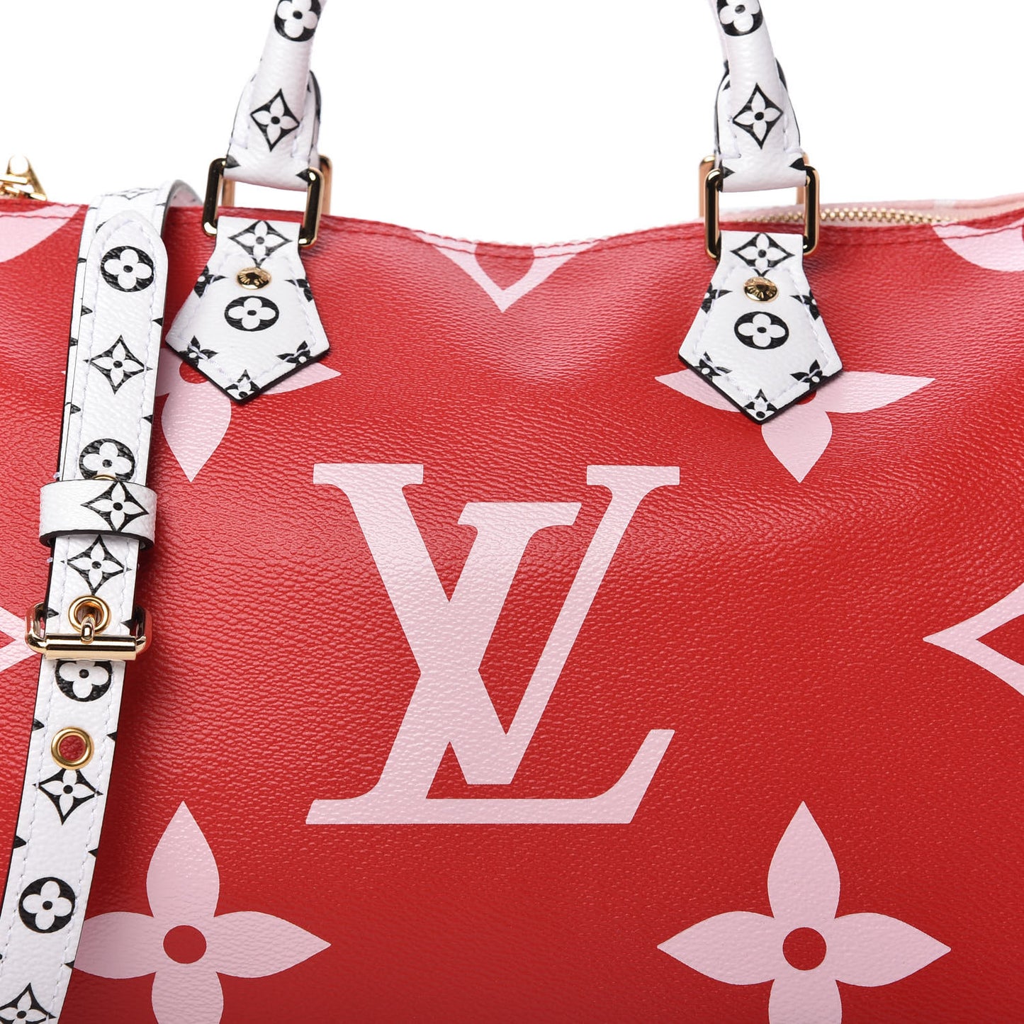 Monogram Giant Speedy Bandouliere 30 Rouge