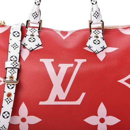 Louis Vuitton Monogram Giant Speedy Bandouliere 30 Rouge 9 of 9