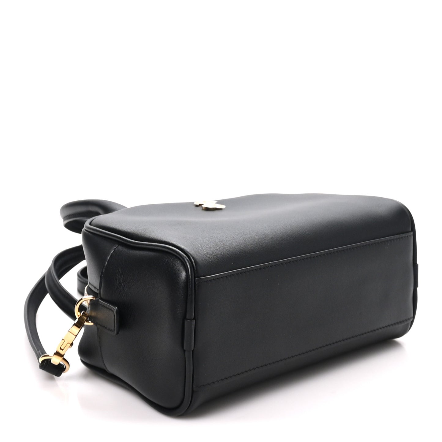 Calfskin Small Perfect Bowling Bag Black