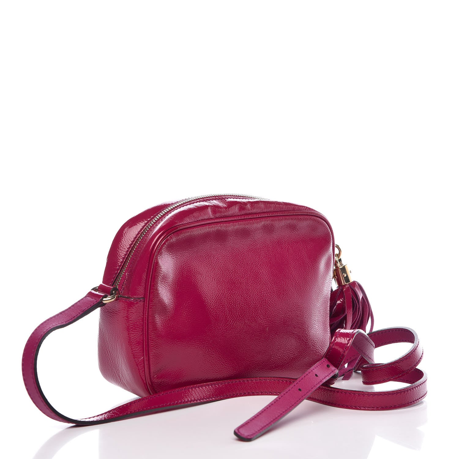 Gucci Soft Patent Small Soho Disco Bag Bright Bougainvillea 3 of 17