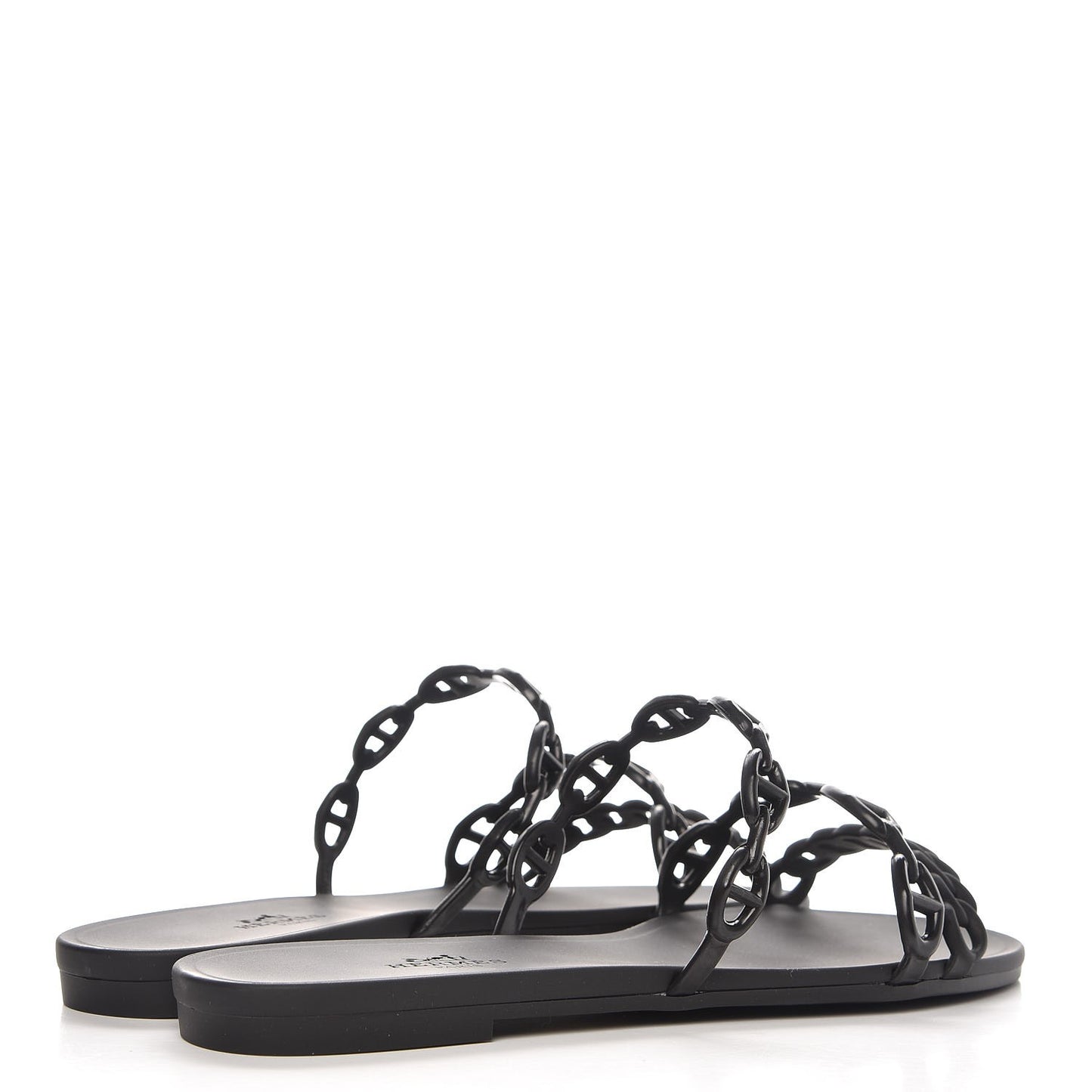 Rubber Chaine d'Ancre Rivage Sandals 37 Black