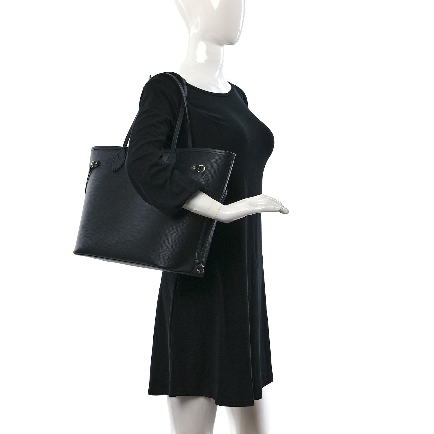 Louis Vuitton Epi Neverfull MM Black 2 of 8