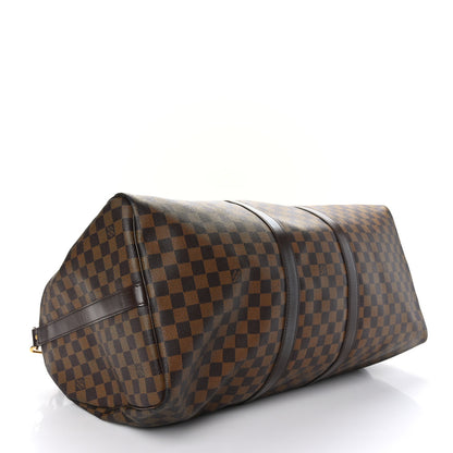 Louis Vuitton Damier Ebene Keepall Bandouliere 55 3 of 10