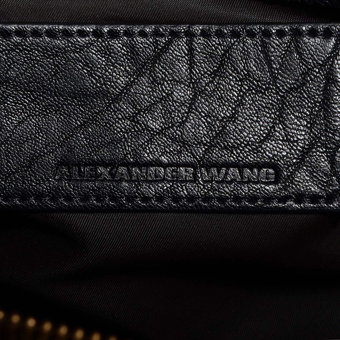 Pebbled Lambskin Rockie Black w Antique Brass Hardware