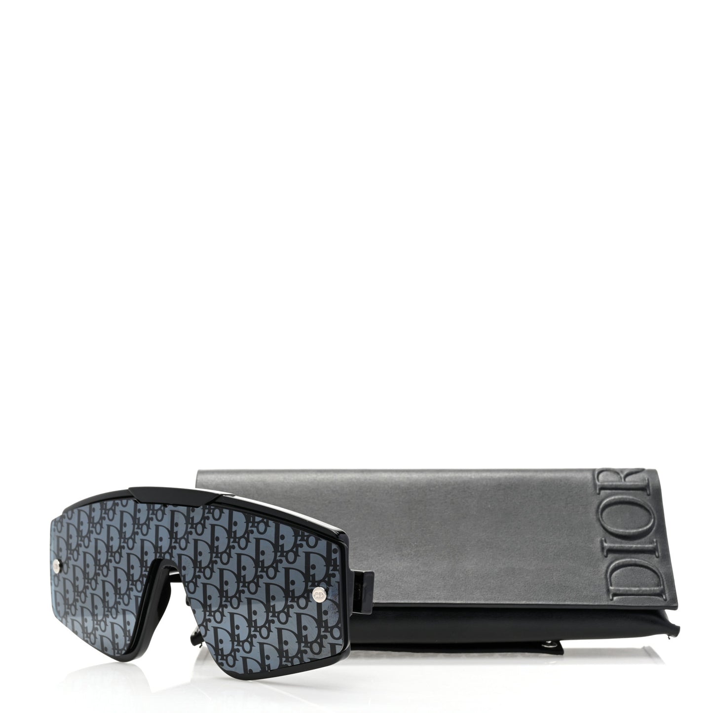 Acetate Diorxtrem MU Oblique Mask Sunglasses Black