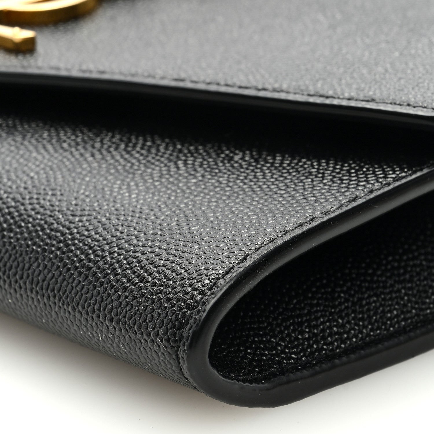 Saint Laurent Grain De Poudre Uptown Chain Wallet Black 9 of 10