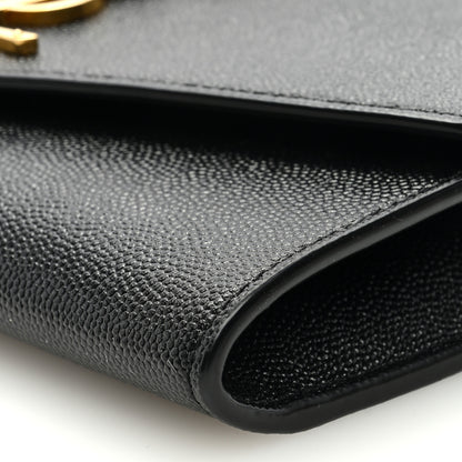 Saint Laurent Grain De Poudre Uptown Chain Wallet Black 9 of 10