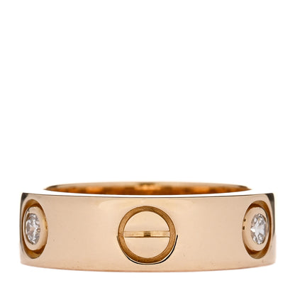 Cartier 18K Yellow Gold 3 Diamond 5.5mm LOVE Ring 48 4.5 3 of 6