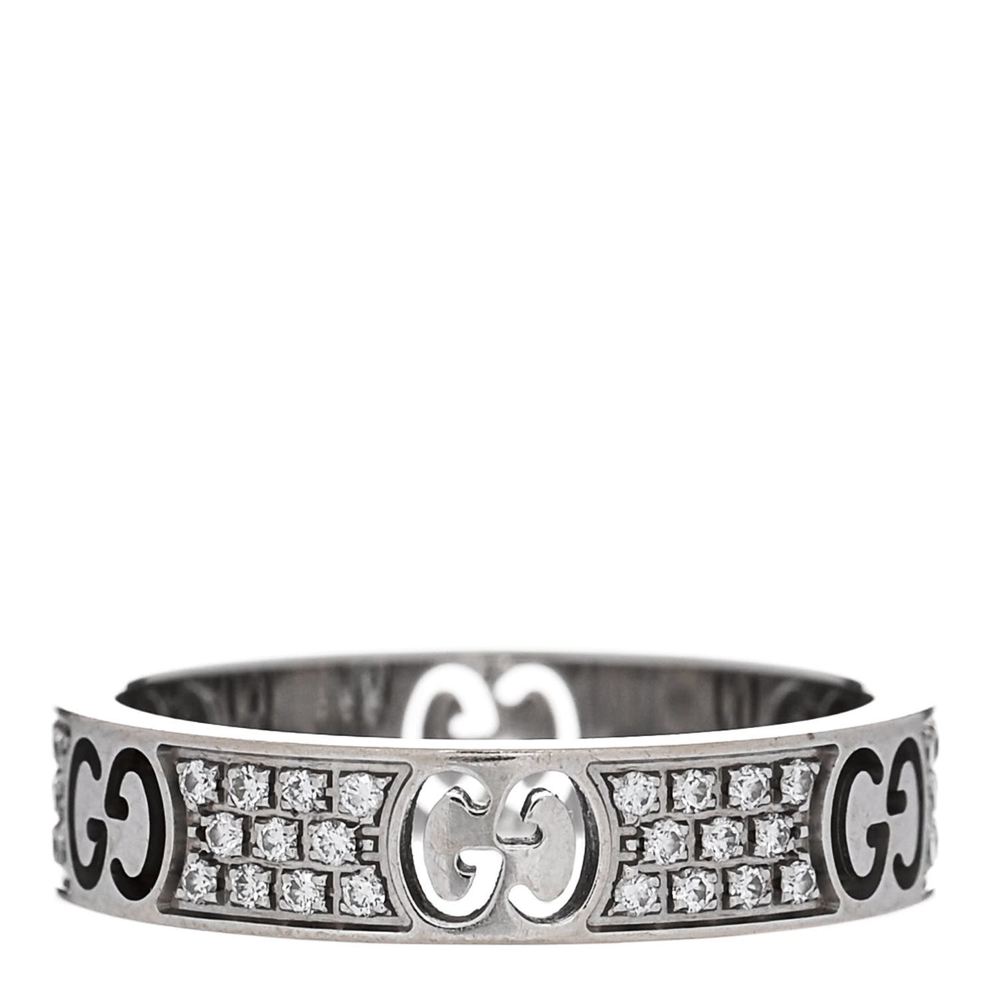 18K White Gold Diamond Icon Stardust Band Ring 52/6