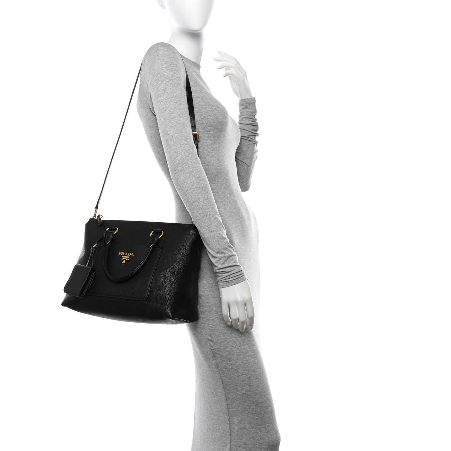 Vitello Daino Boxy Tote Black