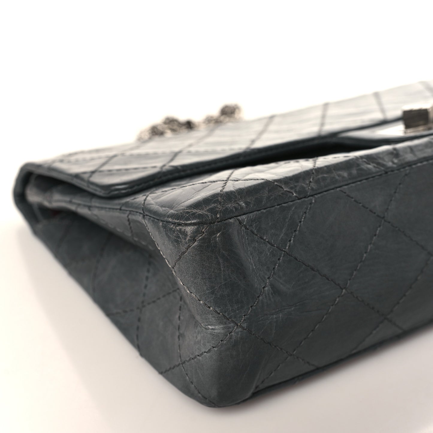 Aged Calfskin Quilted 50th Anniversary 2.55 Reissue 227 Flap Grey