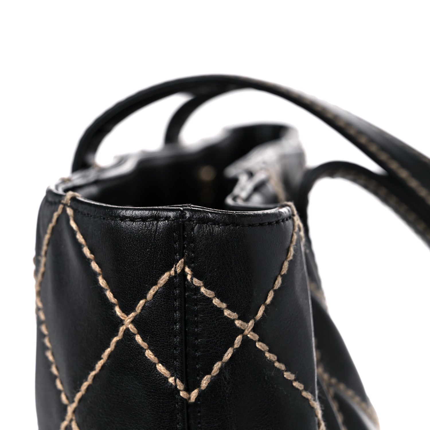 Chanel Calfskin Wild Stitch Large Tote Black 13 of 15