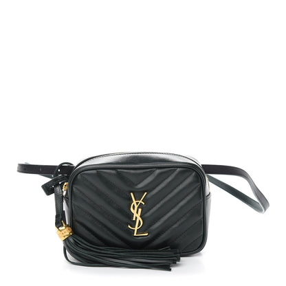 Saint Laurent Calfskin Matelasse Monogram Lou Belt Bag Dark Green 1 of 9