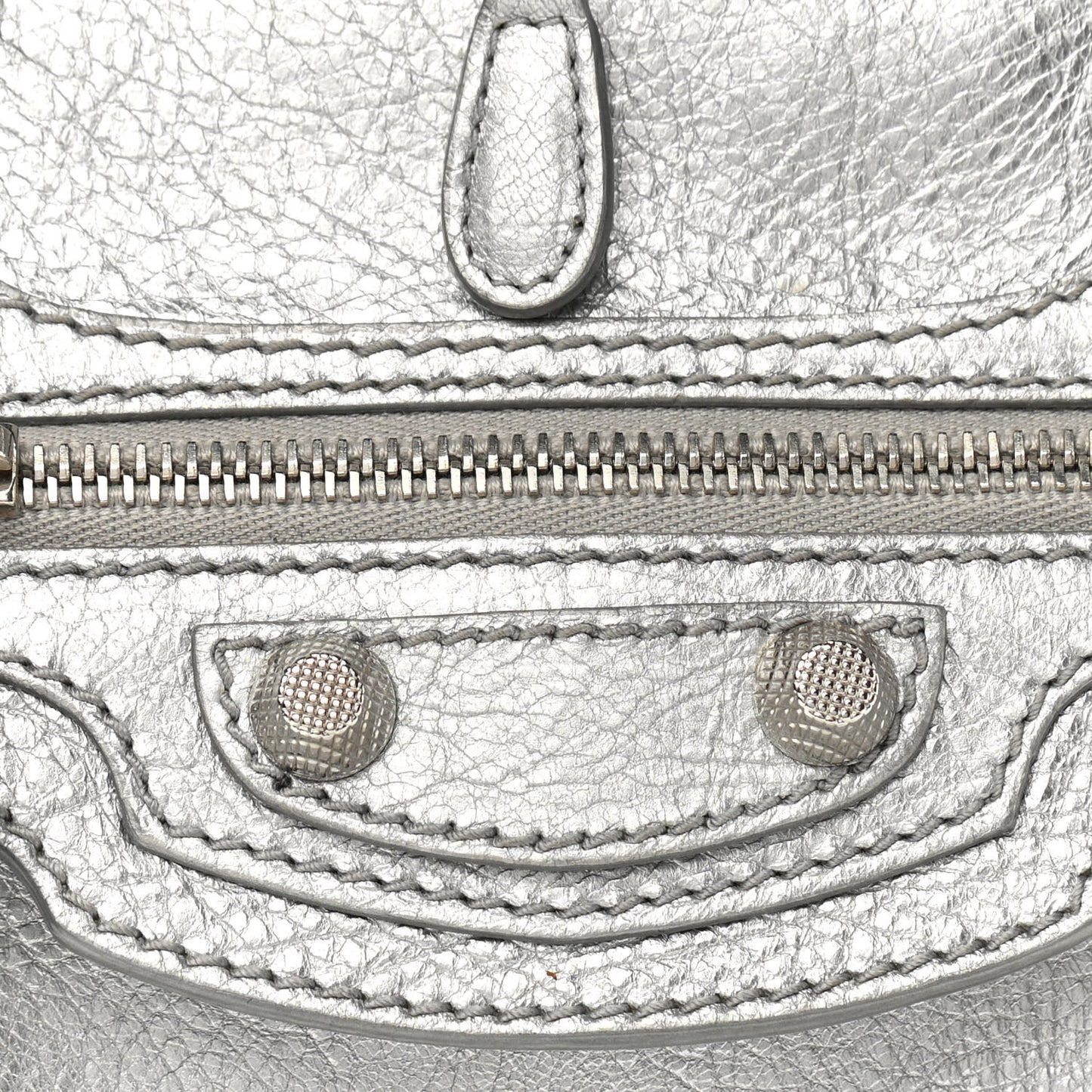 Metallic Agneau Giant 12 Silver Hardware Traveler Convertible Backpack Gris Aluminum