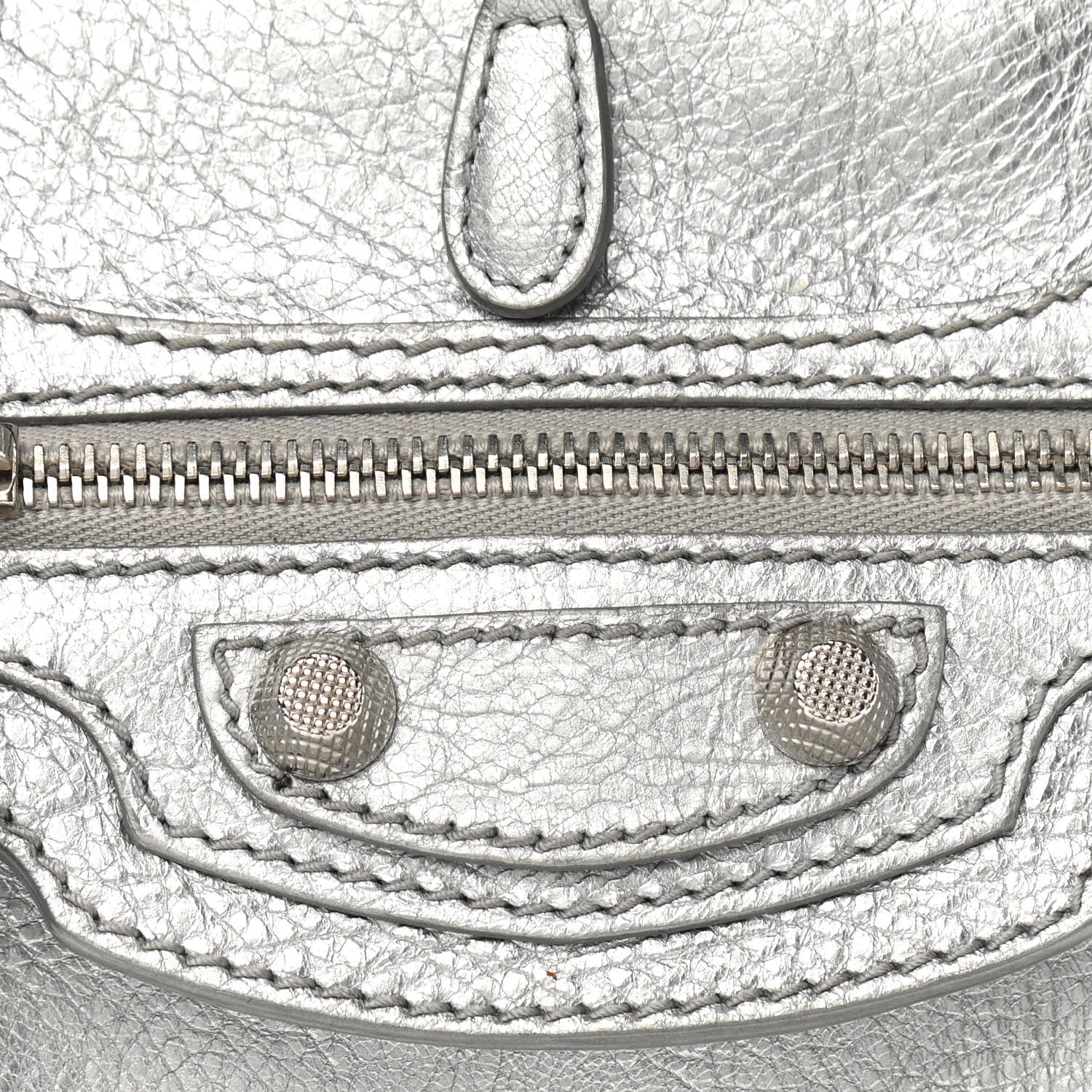 Balenciaga Metallic Agneau Giant 12 Silver Hardware Traveler Convertible Backpack Gris Aluminum 12 of 12