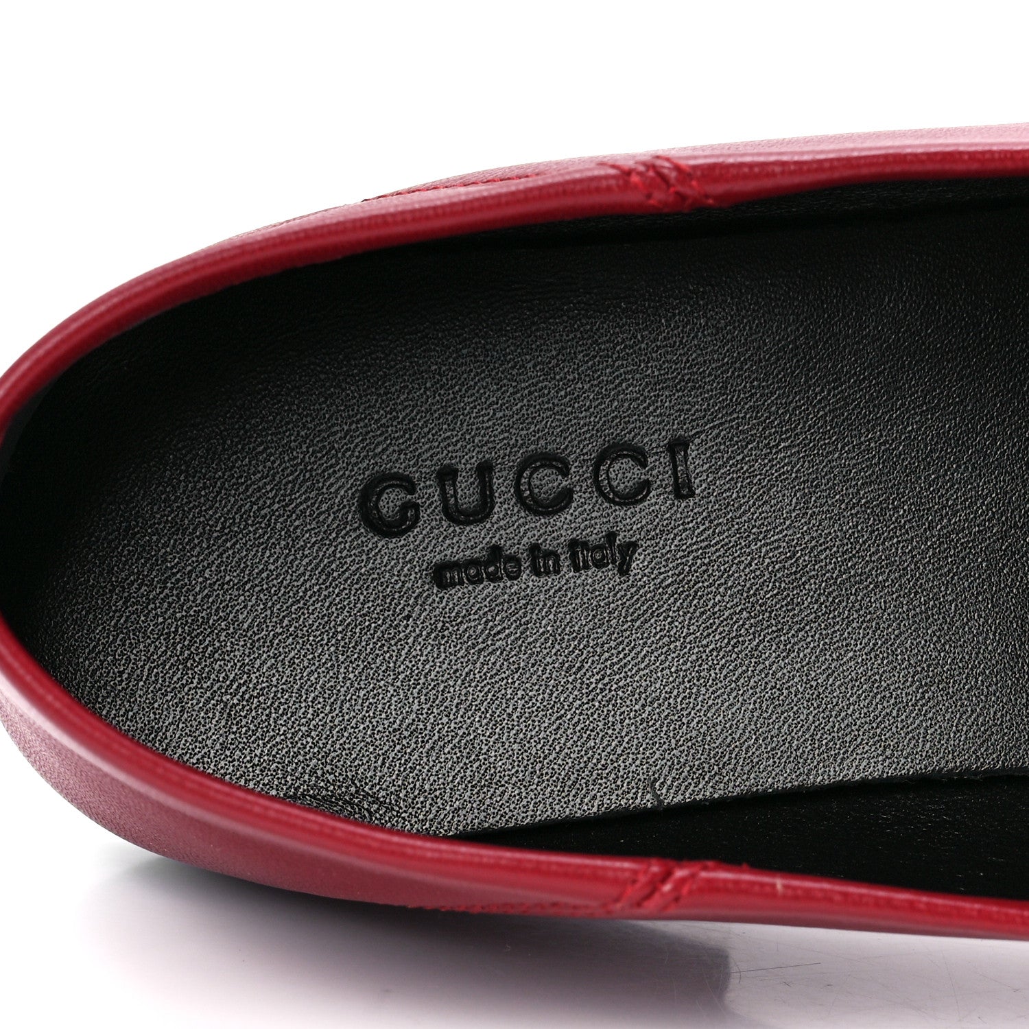 Gucci Lambskin Womens Brixton Horsebit Loafers 36 Hibiscus Red 7 of 9