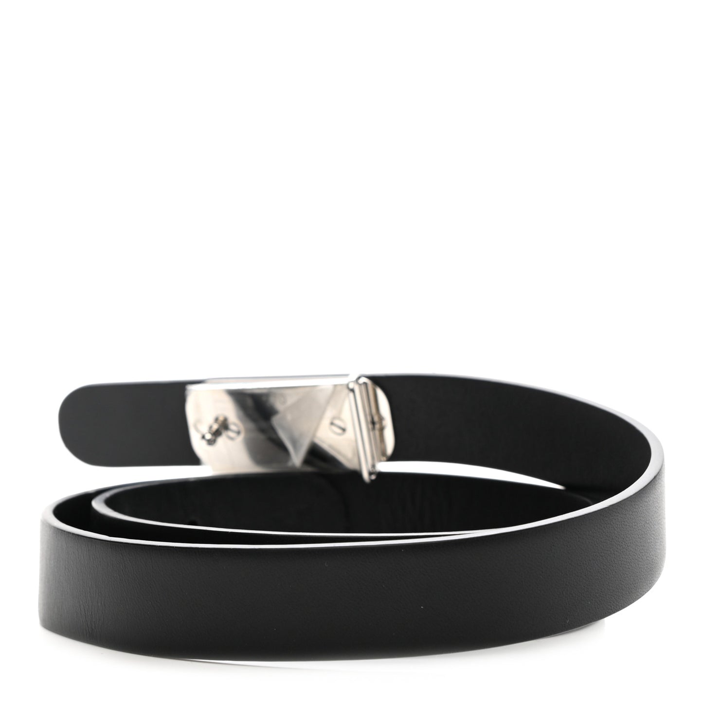 Calfskin Baguette Crystal CC Belt 70 28 Black