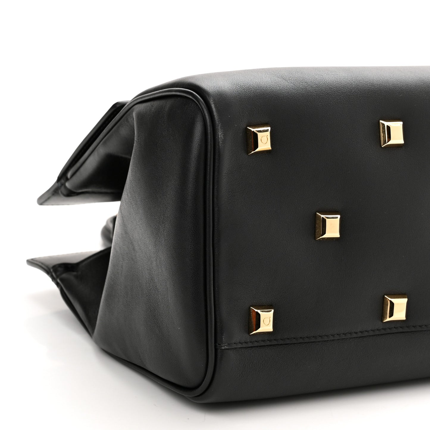Calfskin Medium Studio Bag Black