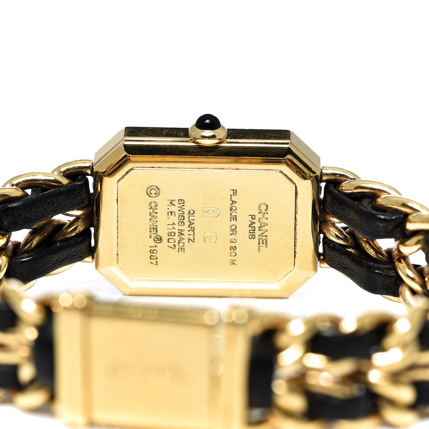 Stainless Steel Lambskin 20mm Chain Premiere Quartz Watch Gold L