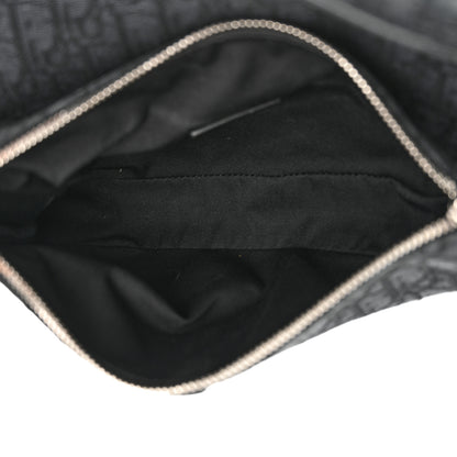 Christian Dior Oblique Mens Saddle Bag Black Blue 5 of 10