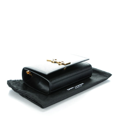 Saint Laurent Grain De Poudre Small Monogram Kate Satchel Black 4 of 7