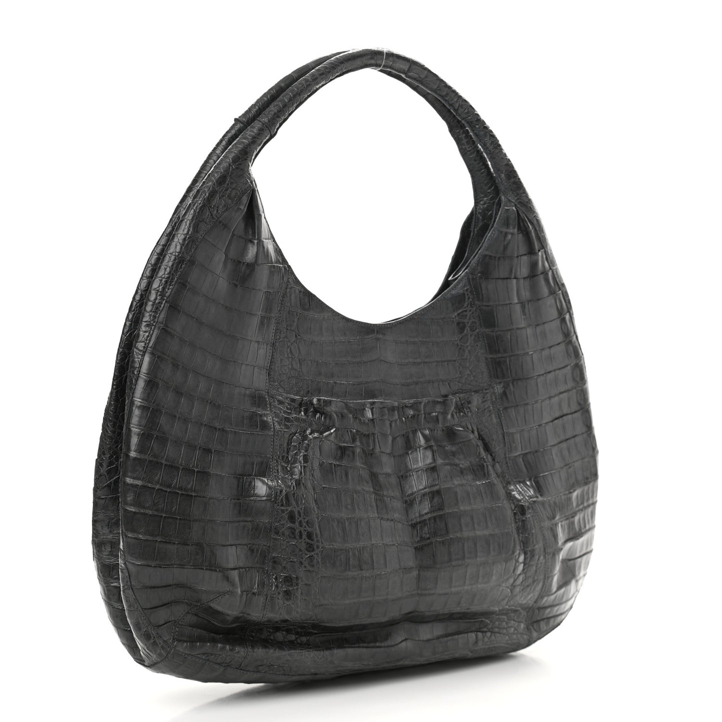 Crocodile Hobo Black
