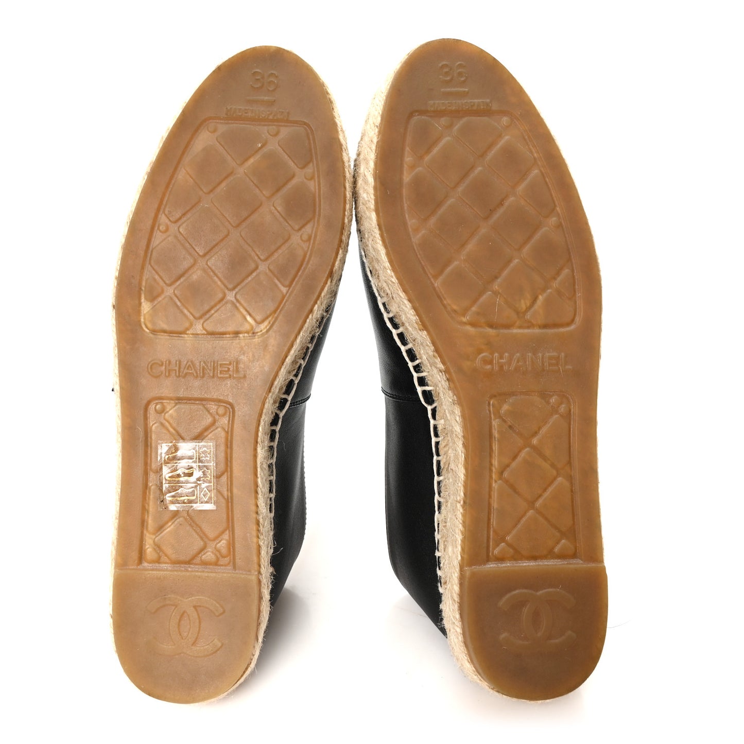 Lambskin CC Espadrilles 36 Black