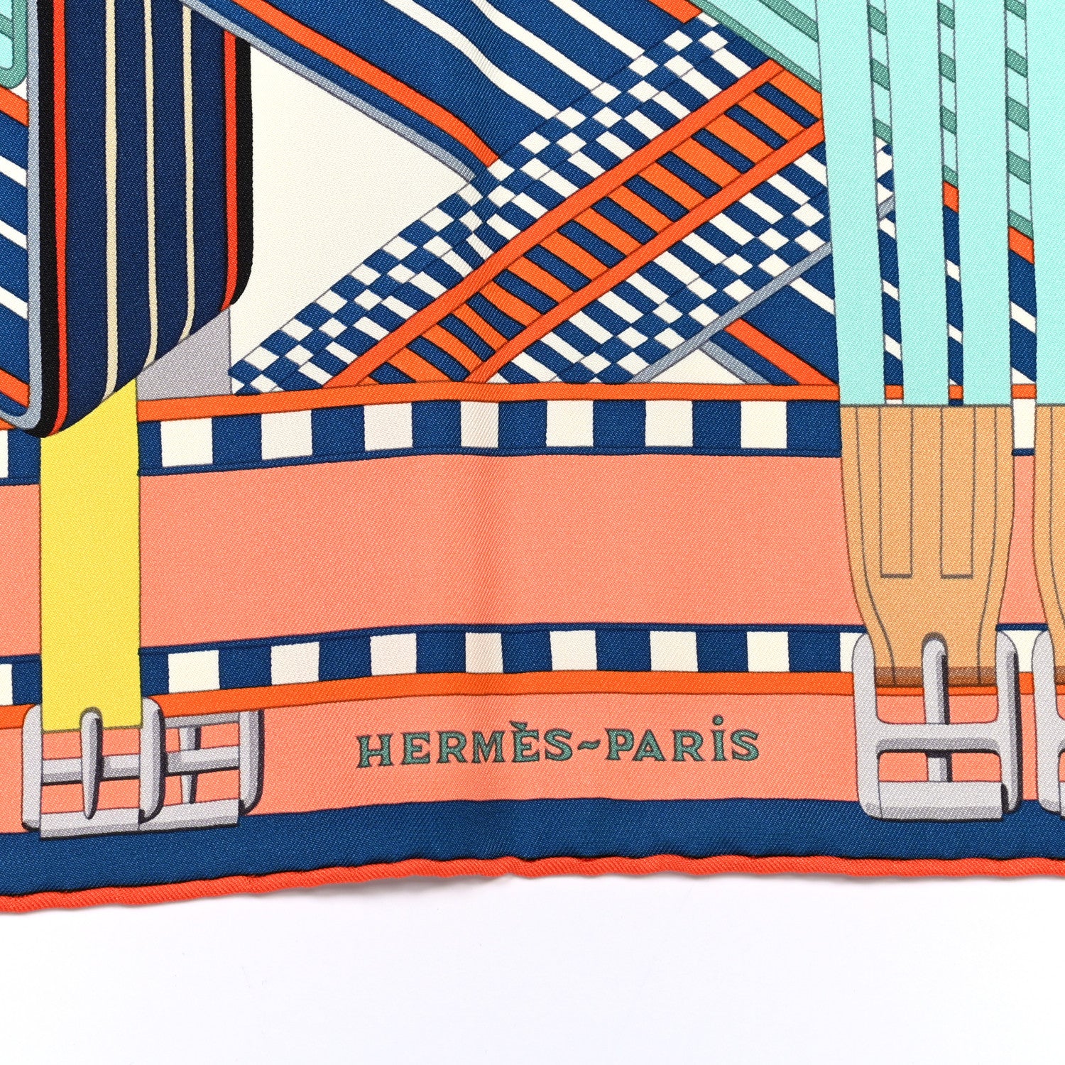 Hermes Silk Sangles En Zigzag Scarf 90 2 of 9