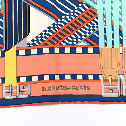 Hermes Silk Sangles En Zigzag Scarf 90 2 of 9