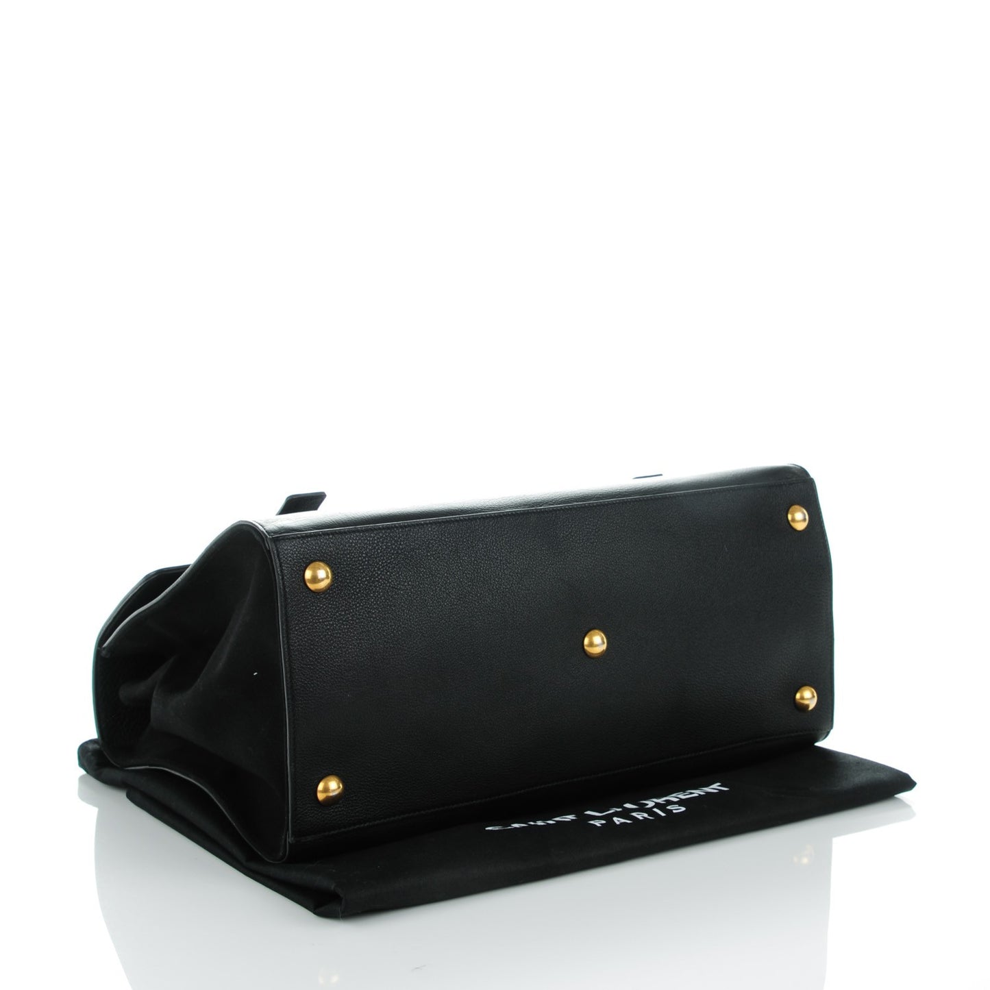Calfskin Canvas Large Muse Two Black