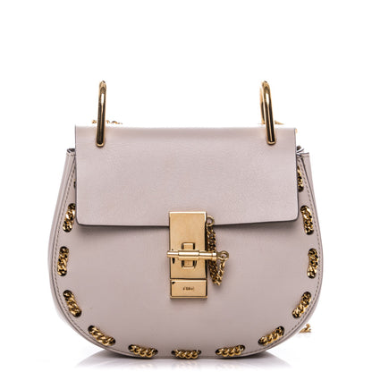 Chloe Calfskin Mini Drew Chain Shoulder Bag Abstract White 1 of 8