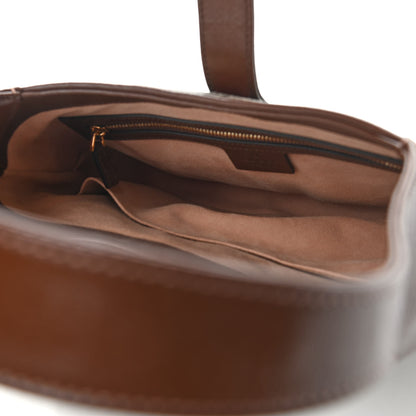 Gucci GG Supreme Monogram Azalea Calfskin Web Small Jackie 1961 Hobo Beige Ebony Brown Sugar 5 of 9