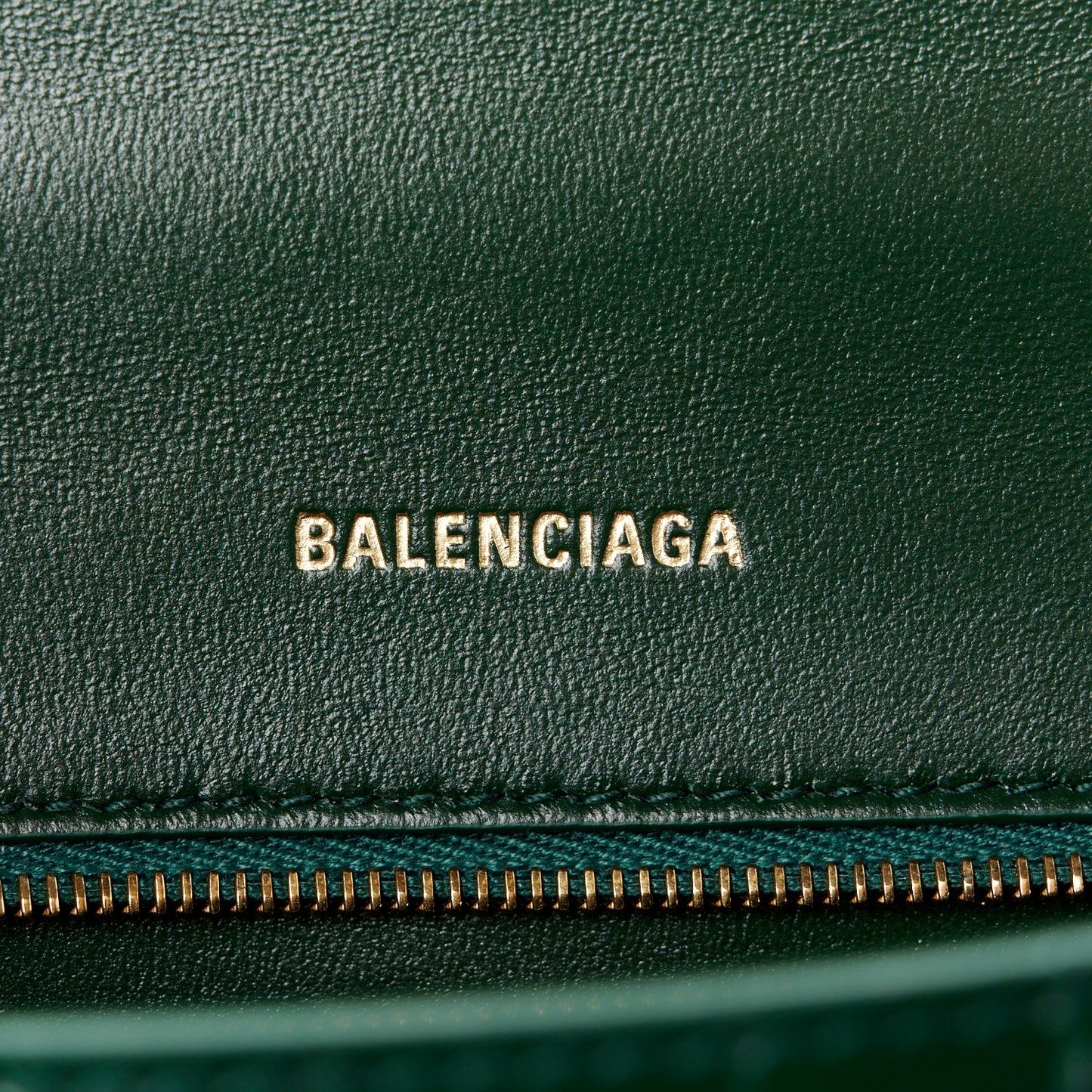 Shiny Calfskin Crocodile Embossed Small Hourglass Top Handle Bag Forest Green