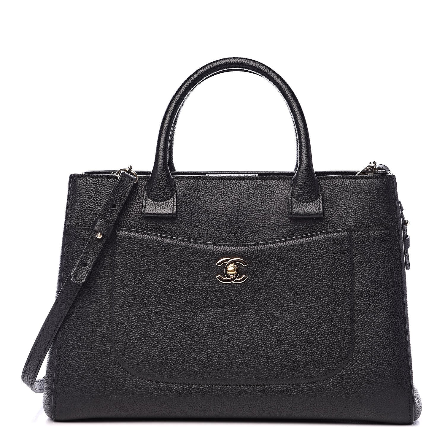 Chanel Grained Calfskin Small Neo Executive Shopper Tote Black 1 of 11
