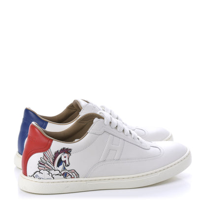 Hermes Calfskin Pegase Pop Womens Quicker Sneakers 36.5 White Multicolor 4 of 10